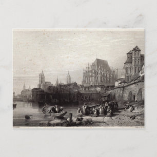 De stad Keulen, gegraveerd door M.J. Sterling Briefkaart