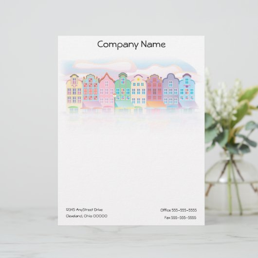 De stad Letterhead Persoonlijk Briefhoofd (Staand voorkant)