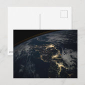 De stad licht 's nachts in Japan. Briefkaart (Voorkant / Achterkant)