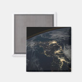 De stad licht 's nachts in Japan. Magneet (Voorkant / Achterkant)