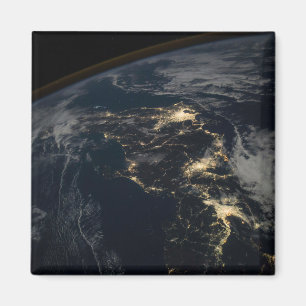 De stad licht 's nachts in Japan. Magneet