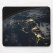 De stad licht 's nachts in Japan. Muismat (Voorkant)