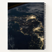De stad licht 's nachts in Japan. Notitieboek (Achterkant)