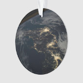 De stad licht 's nachts in Japan. Ornament (voorkant)