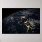 De stad licht 's nachts in Japan. Poster (Voorkant)