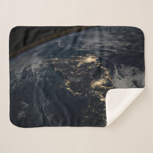 De stad licht 's nachts in Japan. Sherpa Deken (Voorkant (horizontaal))