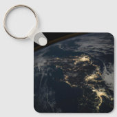 De stad licht 's nachts in Japan. Sleutelhanger (Voorkant)