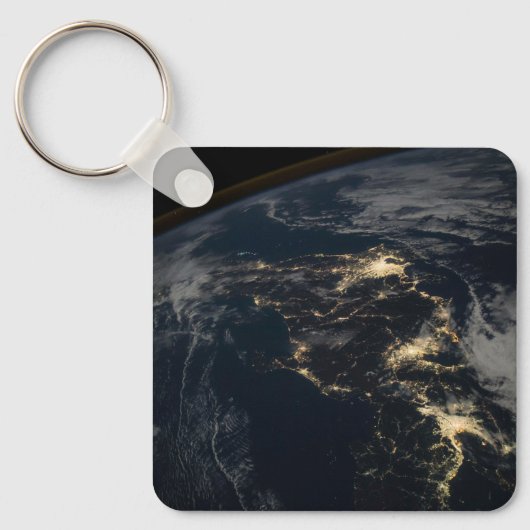 De stad licht 's nachts in Japan. Sleutelhanger (Voorkant)