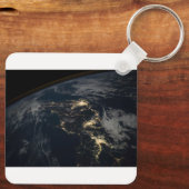 De stad licht 's nachts in Japan. Sleutelhanger (Achterkant)