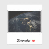 De stad licht 's nachts in Japan. Sticker (Vel)