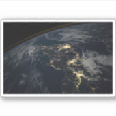 De stad licht 's nachts in Japan. Sticker (Voorkant)