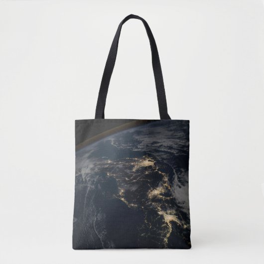 De stad licht 's nachts in Japan. Tote Bag (Voorkant)