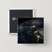 De stad licht 's nachts in Japan. Vierkante Button 5,1 Cm (Voorkant /achterkant)