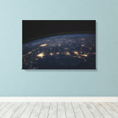 De stad ligt in het zuiden van de VS. Canvas Afdruk (Insitu (Houten vloer))