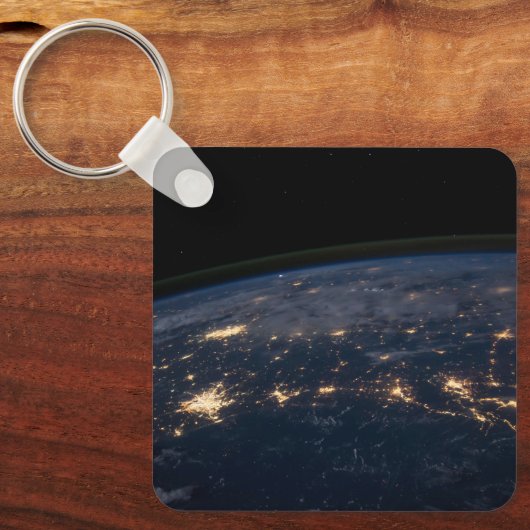 De stad ligt in het zuiden van de VS. Sleutelhanger (Voorkant)