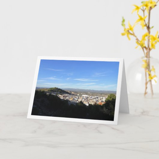 De stad Lliria, Valencia, Spanje Kaart (Gele Bloem)