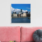 De stad Londen en de toren 42 Canvas Afdruk (Insitu (Woonkamer))