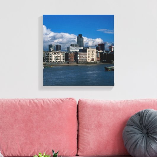 De stad Londen en de toren 42 Canvas Afdruk (Insitu (Woonkamer))