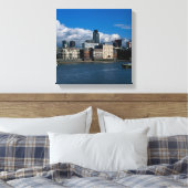 De stad Londen en de toren 42 Canvas Afdruk (Insitu (Slaapkamer))
