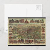 De stad Los Angeles Californië in 1891 Briefkaart (Voorkant / Achterkant)