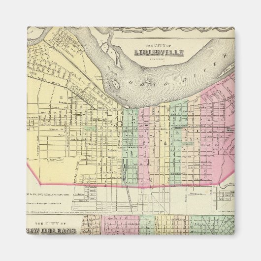De stad Louisville Kentucky Magneet (Voorkant)