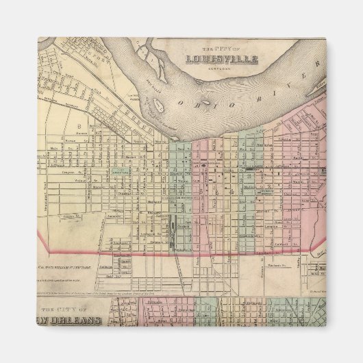 De stad Louisville, Kentucky Magneet (Voorkant)