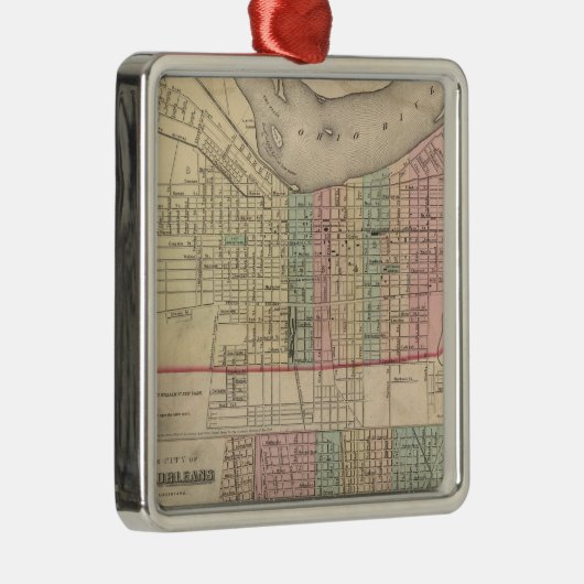 De stad Louisville, Kentucky Metalen Ornament (Rechts)