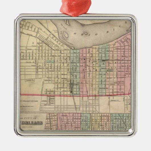De stad Louisville, Kentucky Metalen Ornament (Voorkant)