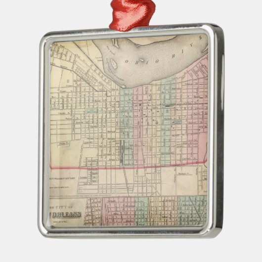 De stad Louisville, Kentucky Metalen Ornament (Links)