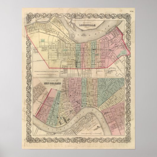 De stad Louisville, Kentucky Poster (Voorkant)