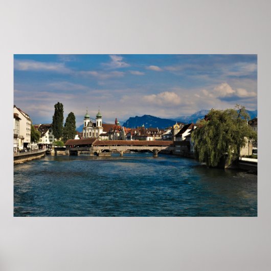 De stad Lucerne Poster (Voorkant)