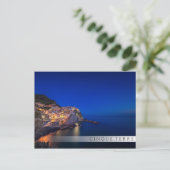 De stad Manarola in de Cinque Terre in de avond Briefkaart (Staand voorkant)