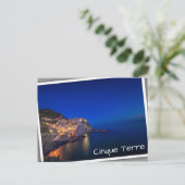 De stad Manarola in de Cinque Terre in de avond Briefkaart (Staand voorkant)