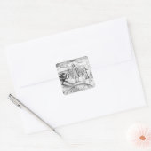 De stad Manziel Vierkante Sticker (Envelop)
