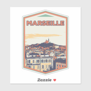 De stad Marseille Frankrijk is mijn trotse thuisst Sticker