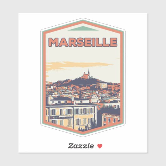 De stad Marseille Frankrijk is mijn trotse thuisst Sticker (Vel)