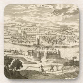 De stad Mexico, 1723 (graving) Drankjes Onderzetter (Voorkant)