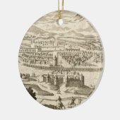 De stad Mexico, 1723 (graving) Keramisch Ornament (Links)