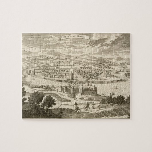 De stad Mexico, 1723 (graving) Legpuzzel (Horizontaal)