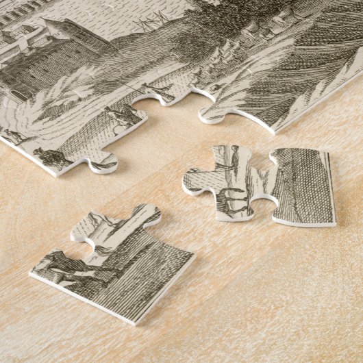 De stad Mexico, 1723 (graving) Legpuzzel (Zijkant)