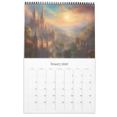 De stad Milaan, fantasie in digitale kunst, Kalender (Jan 2026)