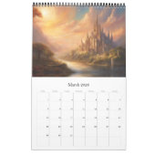 De stad Milaan, fantasie in digitale kunst, Kalender (Mar 2026)