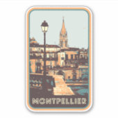 De stad Montpellier Frankrijk is mijn trotse thuis Sticker (Voorkant)