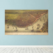 De stad New Orleans Louisiana vanaf 1885 Canvas Afdruk (Insitu (Houten vloer))