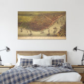 De stad New Orleans Louisiana vanaf 1885 Canvas Afdruk (Insitu (Slaapkamer))