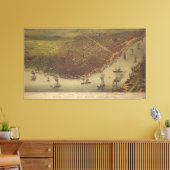 De stad New Orleans Louisiana vanaf 1885 Canvas Afdruk (Insitu (Woonkamer))