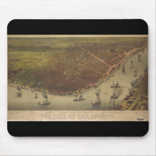 De stad New Orleans Louisiana vanaf 1885 Muismat