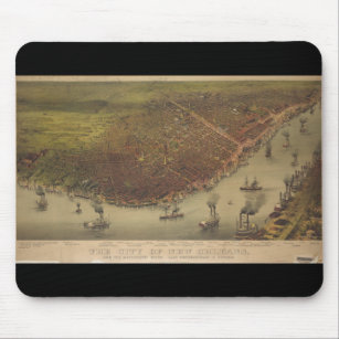 De stad New Orleans Louisiana vanaf 1885 Muismat