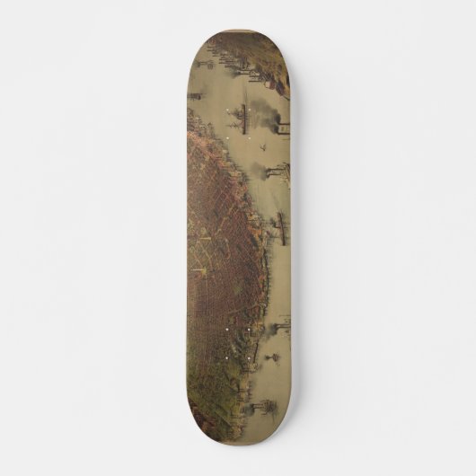 De stad New Orleans Louisiana vanaf 1885 Persoonlijk Skateboard (Voorkant)