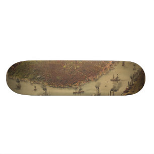 De stad New Orleans Louisiana vanaf 1885 Persoonlijk Skateboard